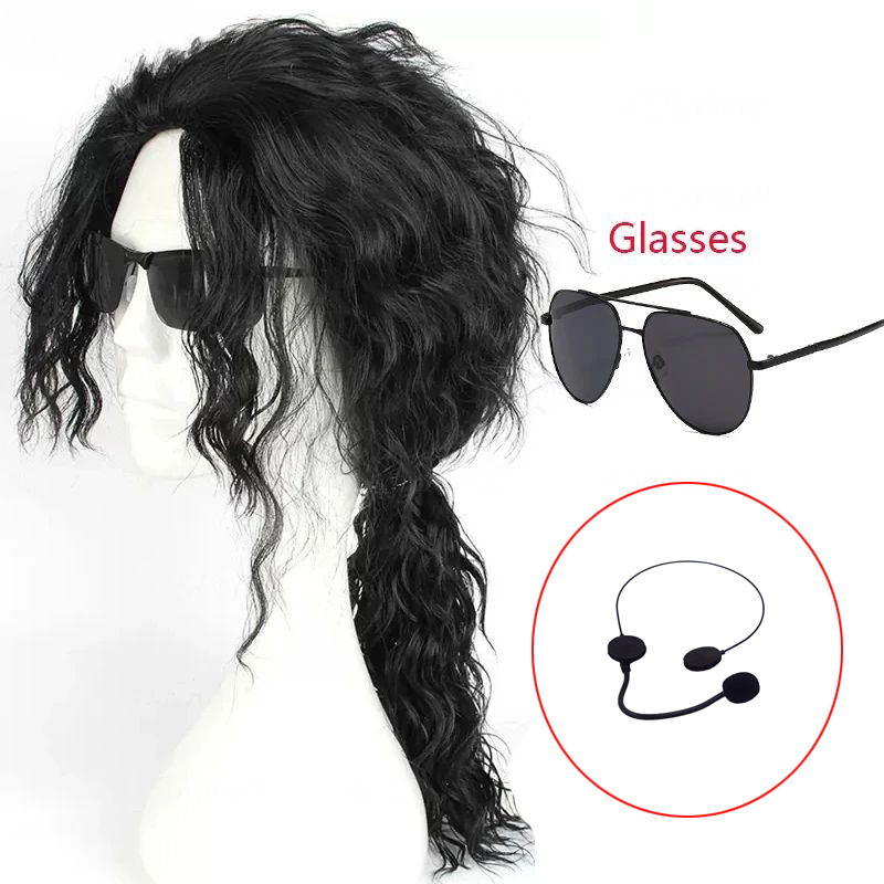 Anime Cosplay Long Black Hair - MJ Michael Cosplay Black Wig Jackson