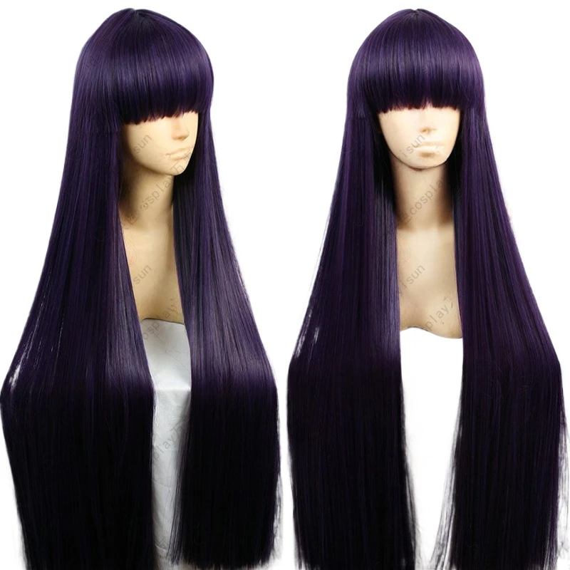 Anime Cosplay Long Black Hair - Sailor Mars Rei Hino 100CM Long