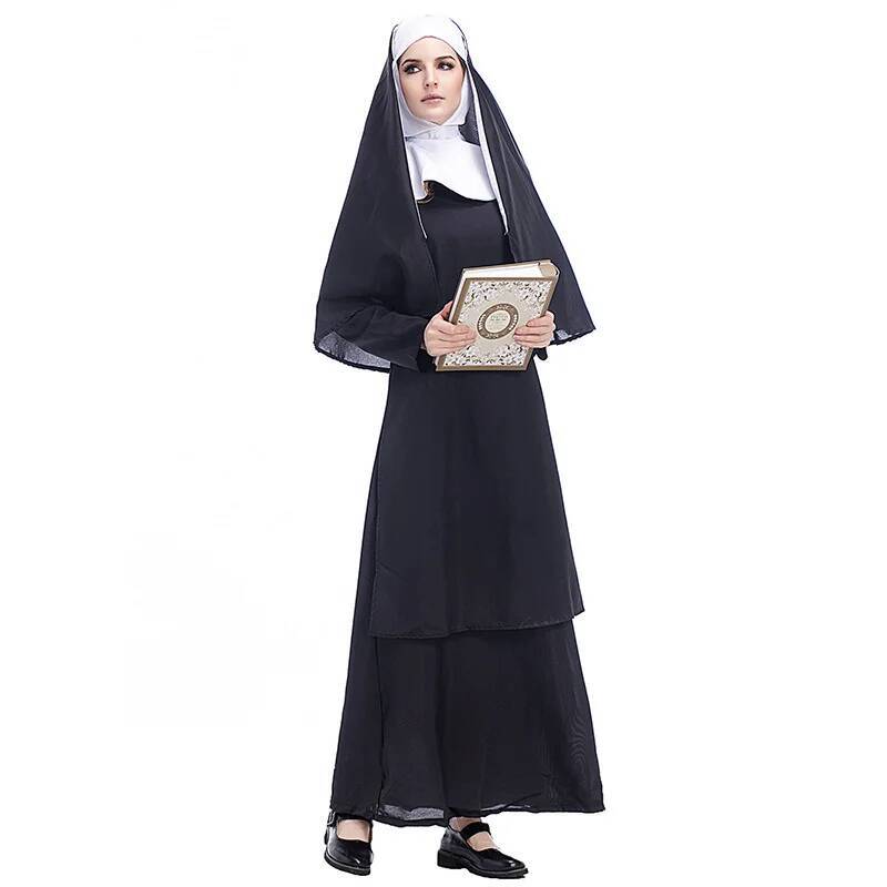 Cos Nun Sister Habit Costume H - Anime Cosplay For Halloween recension och pris