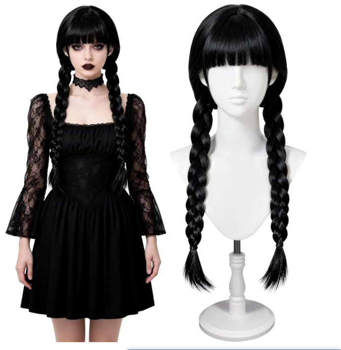 Long Gothic Cosplay Wigs Women - Anime Cosplay Long Black Hair recension och pris