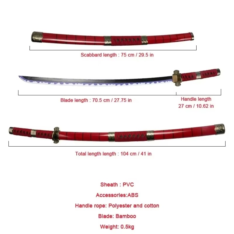 40incn Roronoa Zoro Katana Nin - Anime Cosplay Real recension och pris
