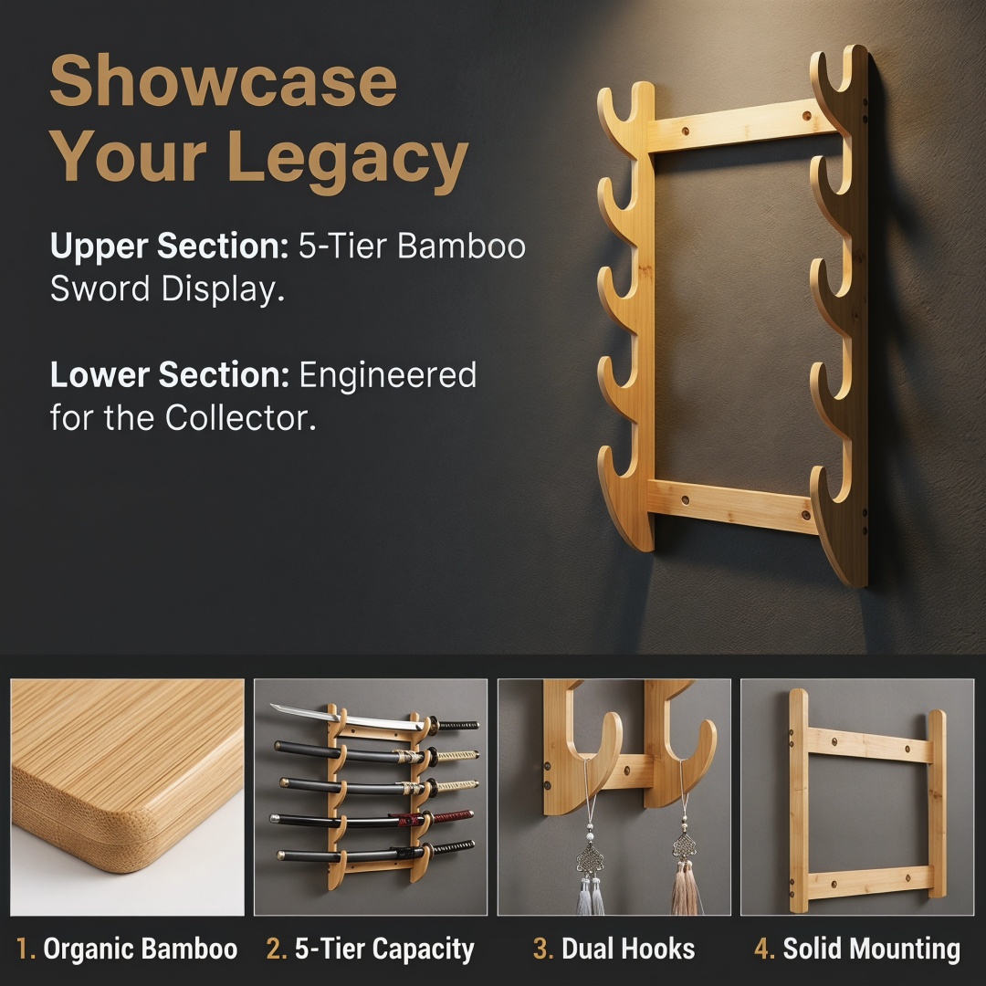 8-Layers Wall Sword Storage Sh - Anime Cosplay Real recension och pris