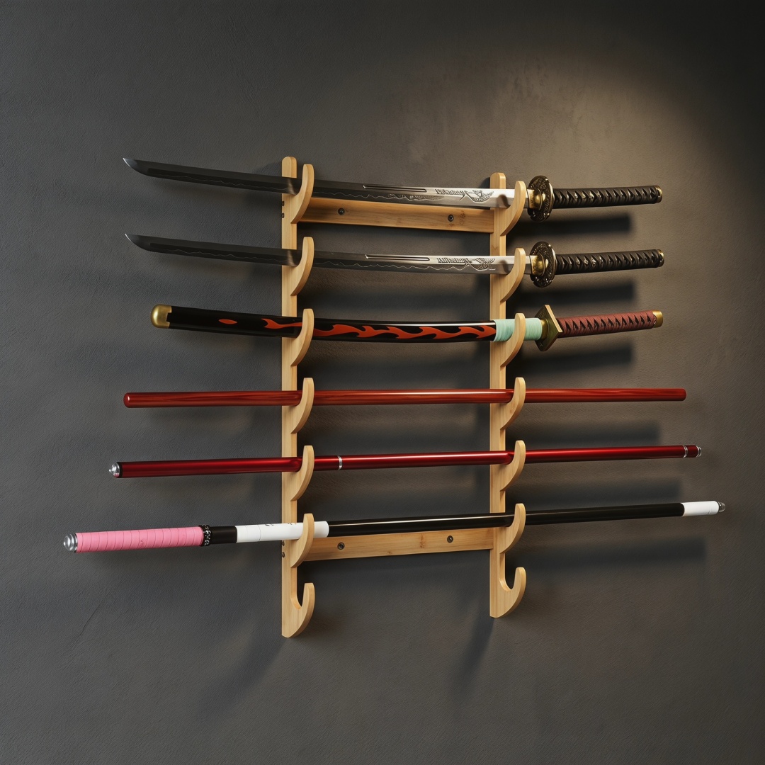 8-Layers Wall Sword Storage Sh - Anime Cosplay Real recension och pris