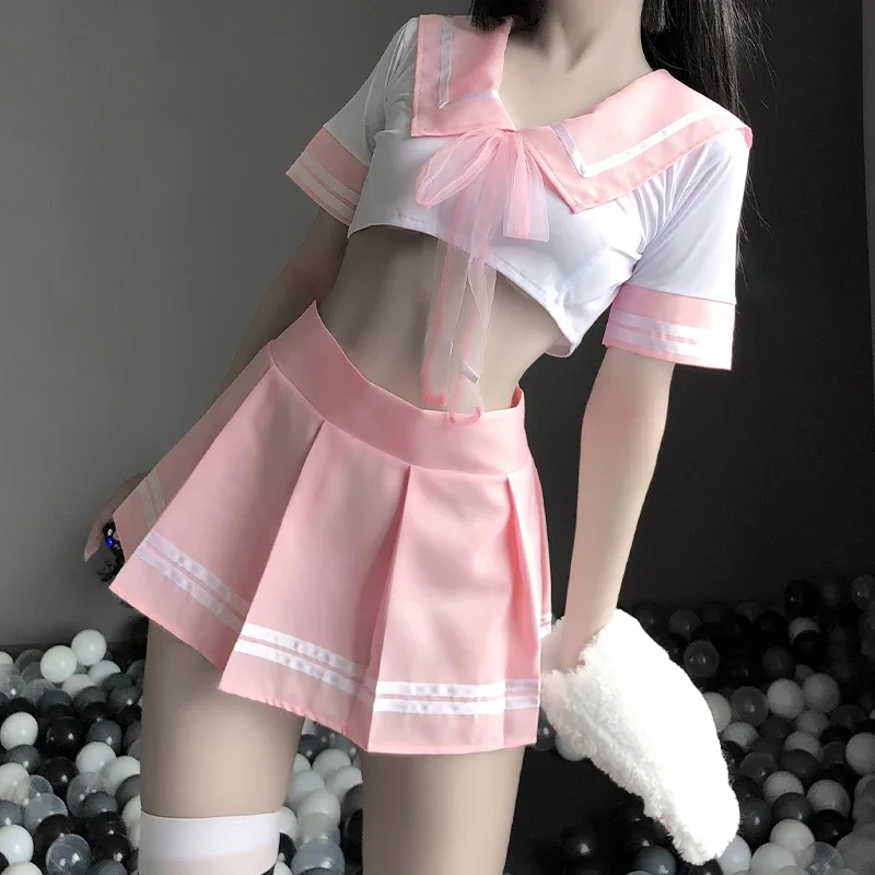 2026 Korean Short Shirt Pleate - Anime Cosplay Korean Girl recension och pris
