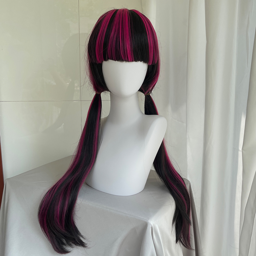 High Quality Movie Draculaura  - Anime Cosplay Long Black Hair recension och pris