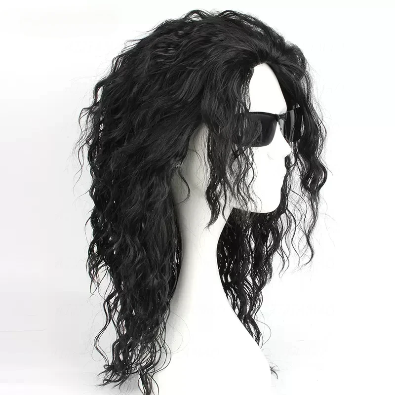 Anime Michael Jackson Cosplay  - Anime Cosplay Long Black Hair recension och pris