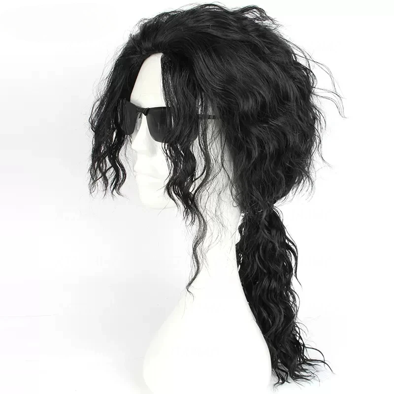 Anime Michael Jackson Cosplay  - Anime Cosplay Long Black Hair recension och pris